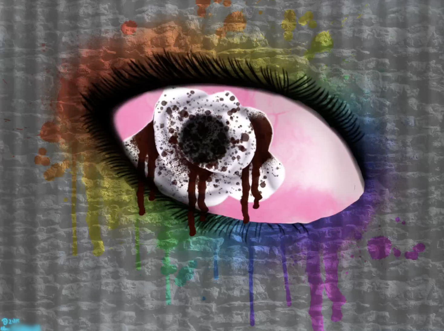 Rainbow Rose Eye